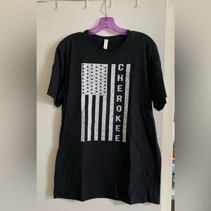 Canvas brand T-shirt, black large men’s bought on the Cherokee reservation